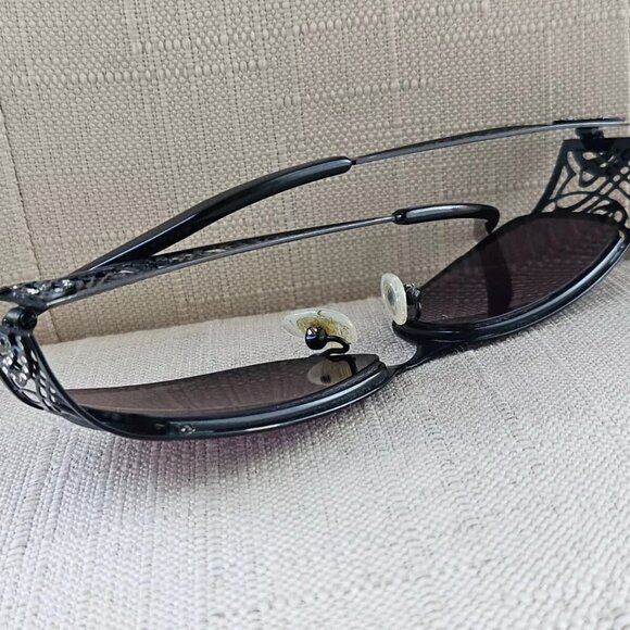 ST Mortiz Women Glasses/Sunglasses EBONY Frame Black Tone Metal Eyeglasses 135 - Picture 5 of 12